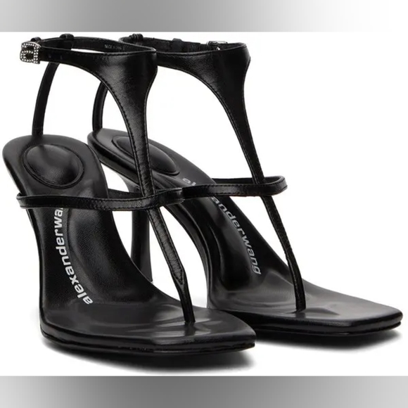 NEW ALEXANDER WANG SKYLAR 85 SANDALS IN BLACK - Picture 2 of 14